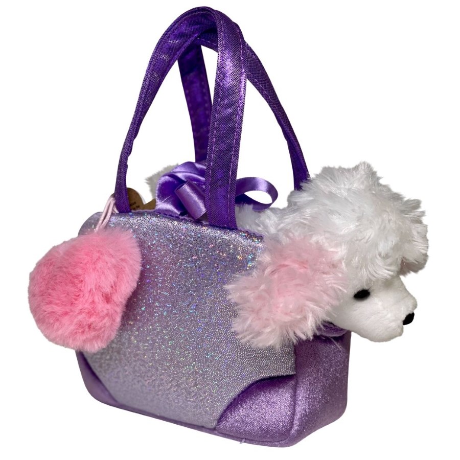 Plush In Bag Poodle In Purple Bag