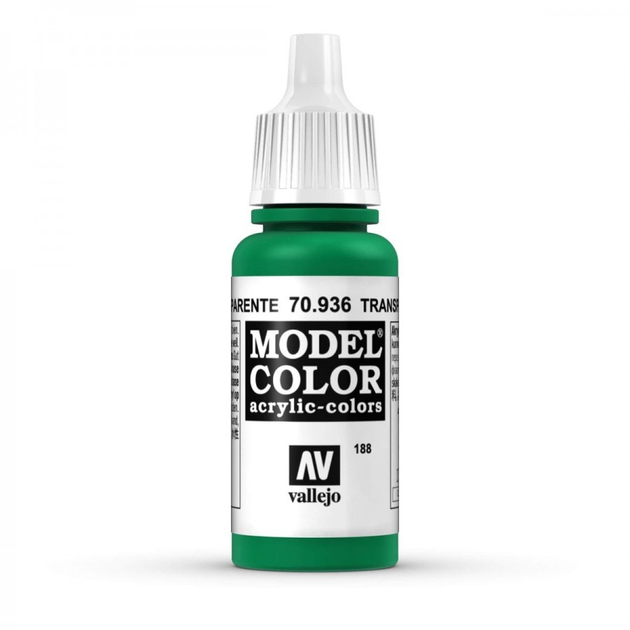 Vallejo Acrylic Paint Model Colour Transparent Green 17ml