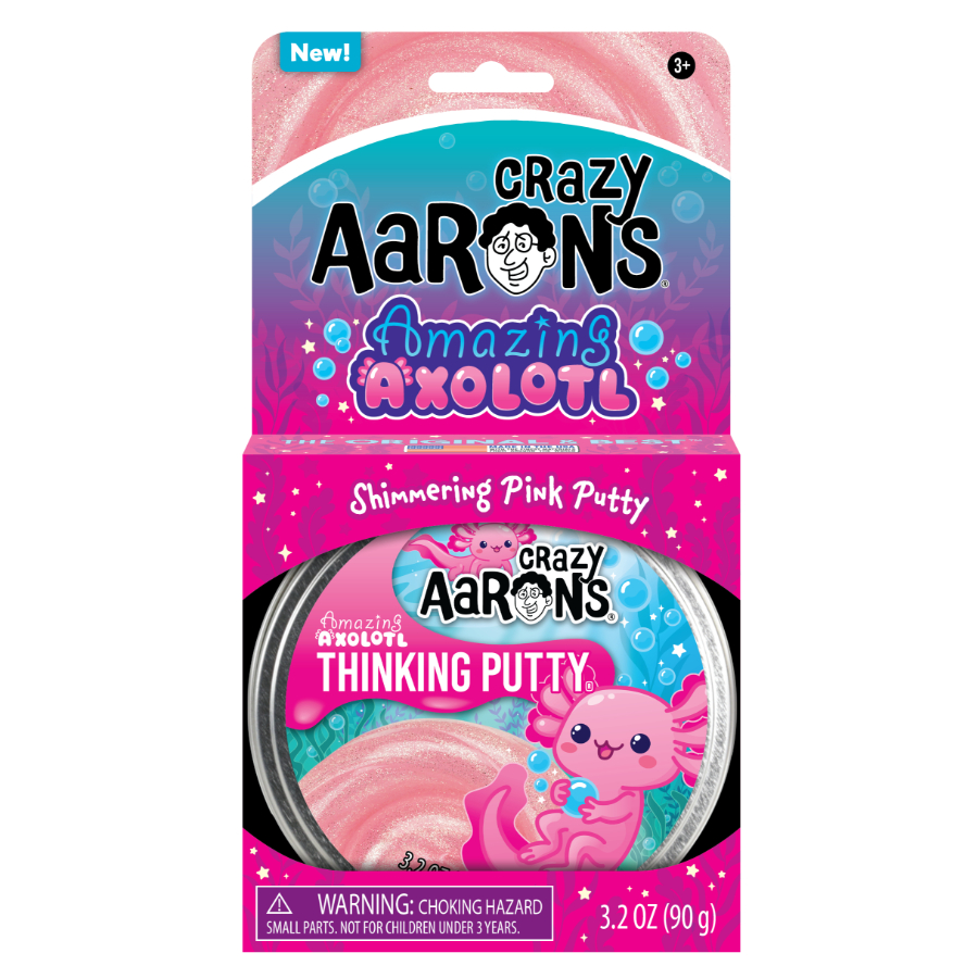 Crazy Aarons Thinking Putty 10cm Tin Trendsetters Amazing Axolotl