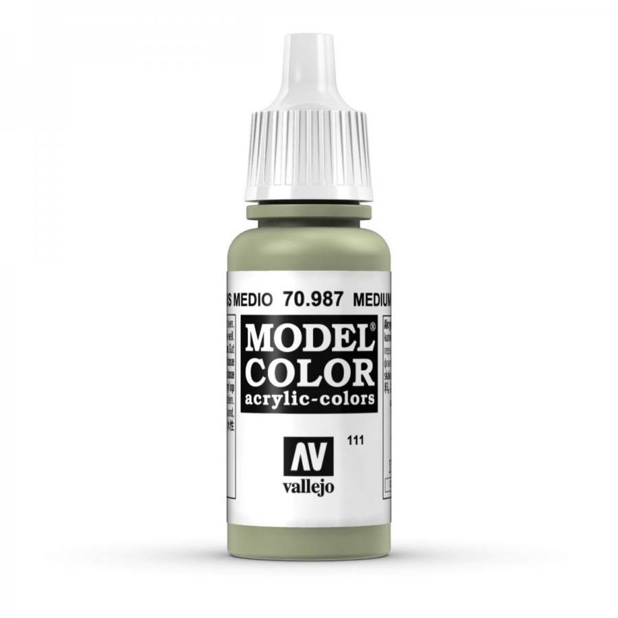 Vallejo Acrylic Paint Model Colour Medium Grey 17-18ml