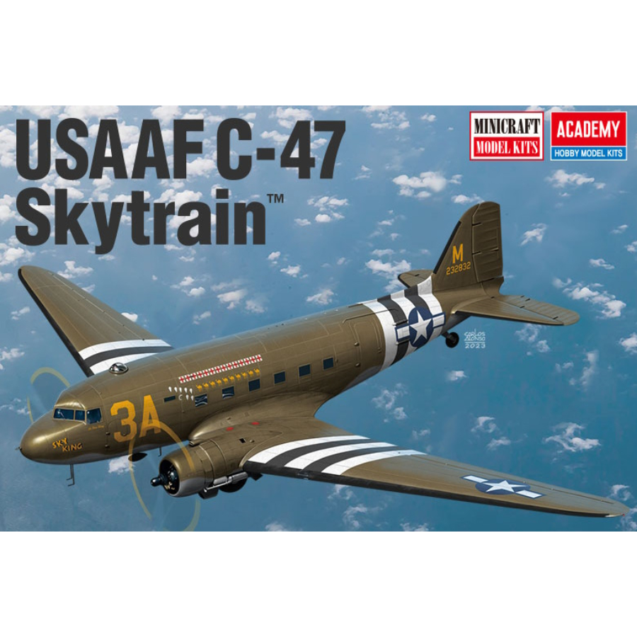 Academy Model Kit 1:144 USAAF C-47 Skytrain Aus Decals