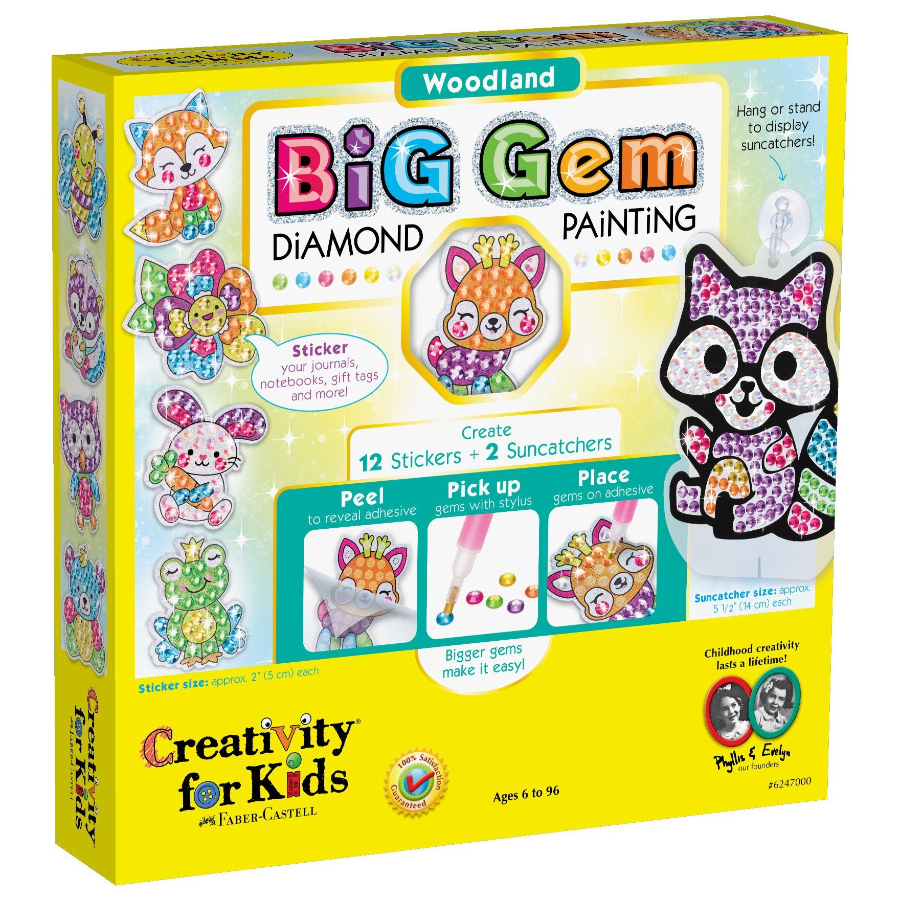 Faber Castell Creativity For Kids Big Gem Diamond Painting Woodland