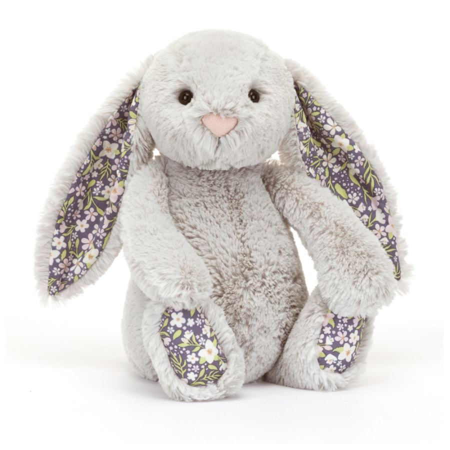 Jellycat Bashful Blossom Bunny Silver Bloom Original Medium