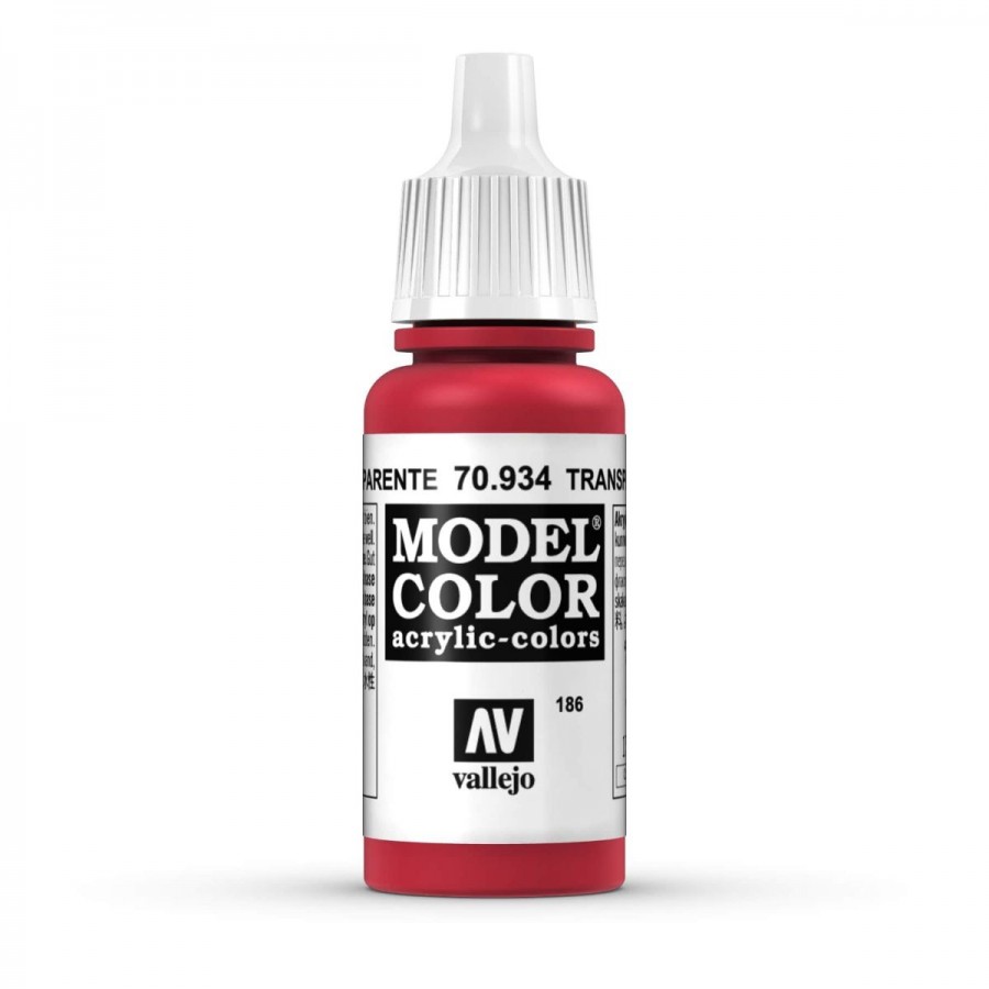 Vallejo Acrylic Paint Model Colour Transparent Red 17ml