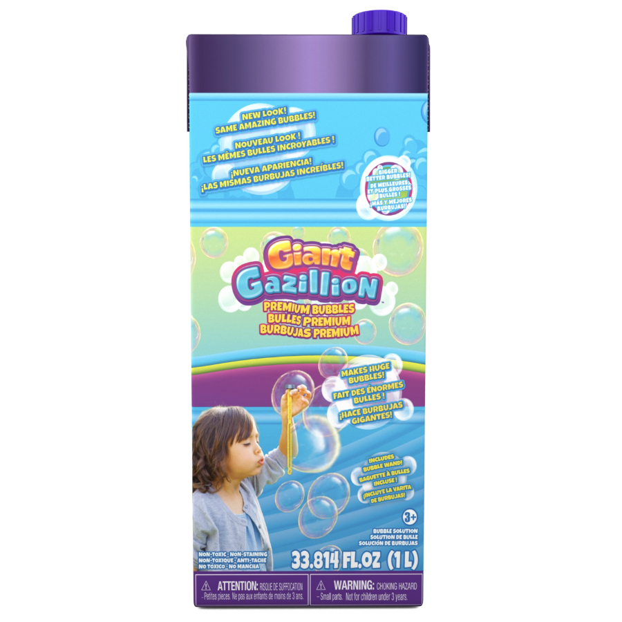 Gazillion Bubbles 1L Giant Bubble Solution In Box With Wand