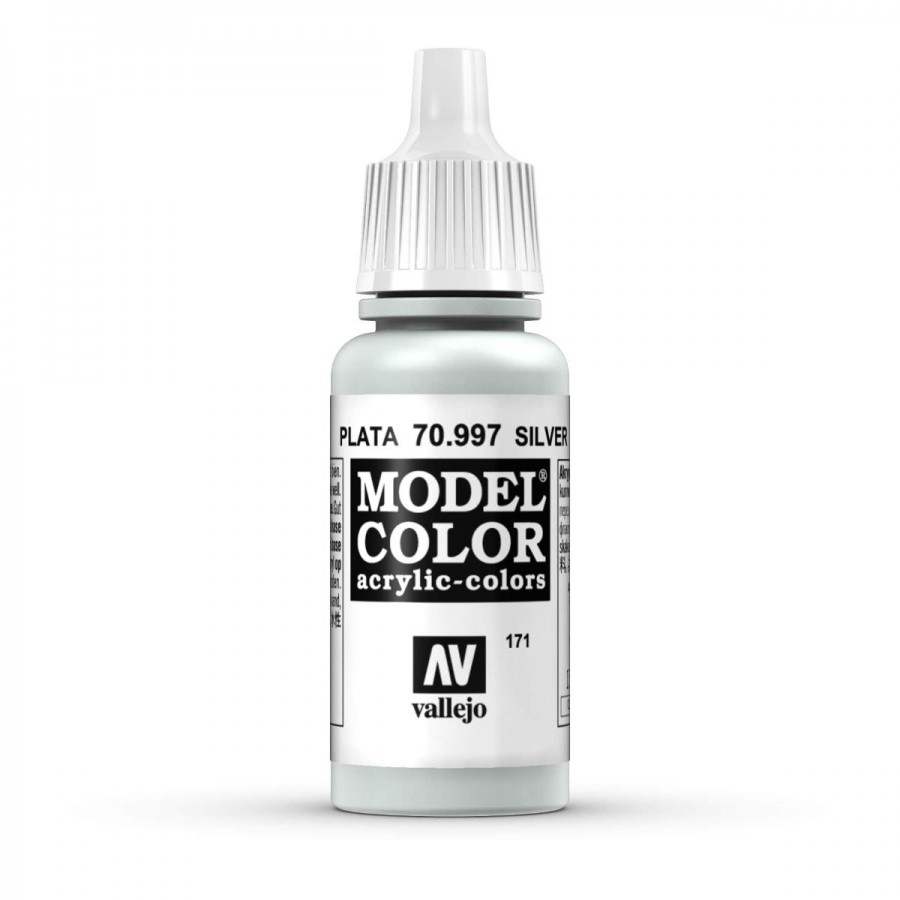 Vallejo Acrylic Paint Model Colour Metallic Silver 17ml