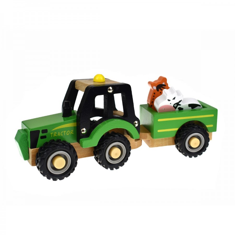 Wooden Tractor With Animal