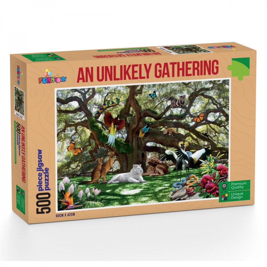 Funbox Puzzle 500 Piece An Unlikely Gathering