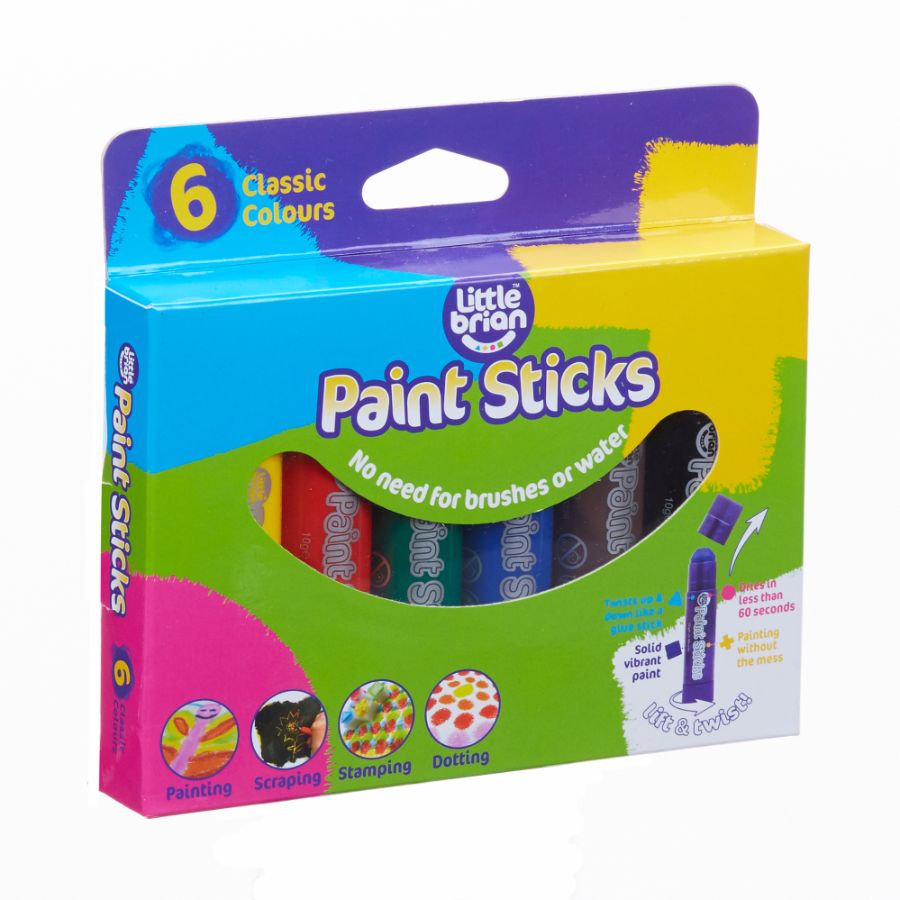 Little Brian Paint Sticks Classic 6 Pack