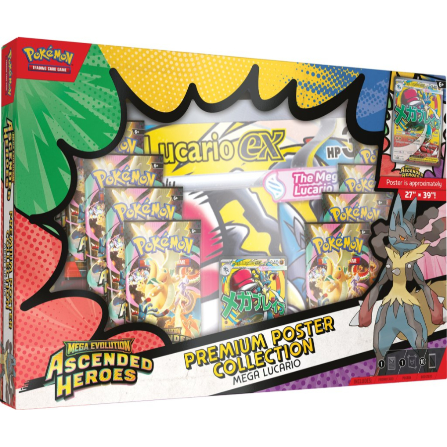 Pokemon TCG Mega Evolution Ascended Heroes Premium Poster Collection Assorted