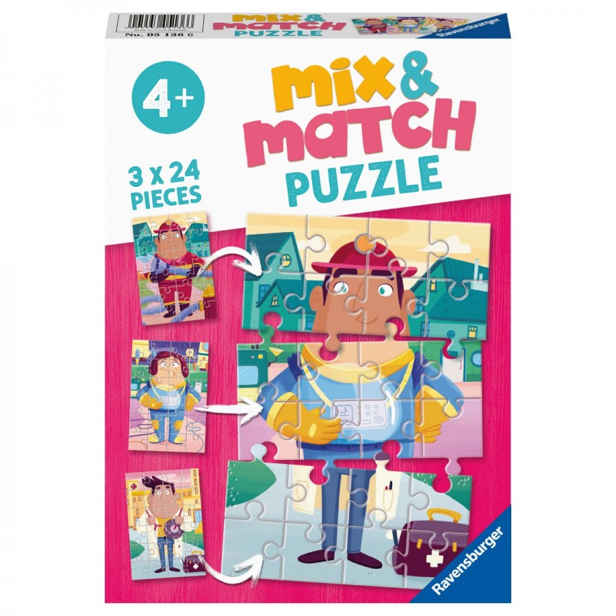 Ravensburger Puzzle 3x24 Piece Job Swap Mix & Match