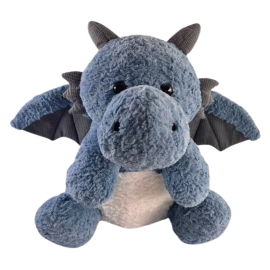 Plush Odin Dragon 30cm Blue & Grey