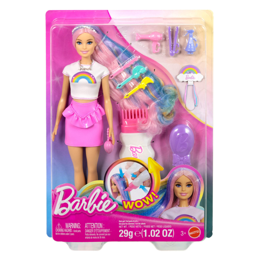 Barbie Rainbow Sparkle Hair Play Doll Assorted