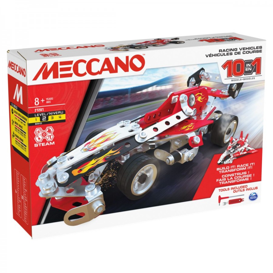 Meccano 10 Model Racing Vehicles Set
