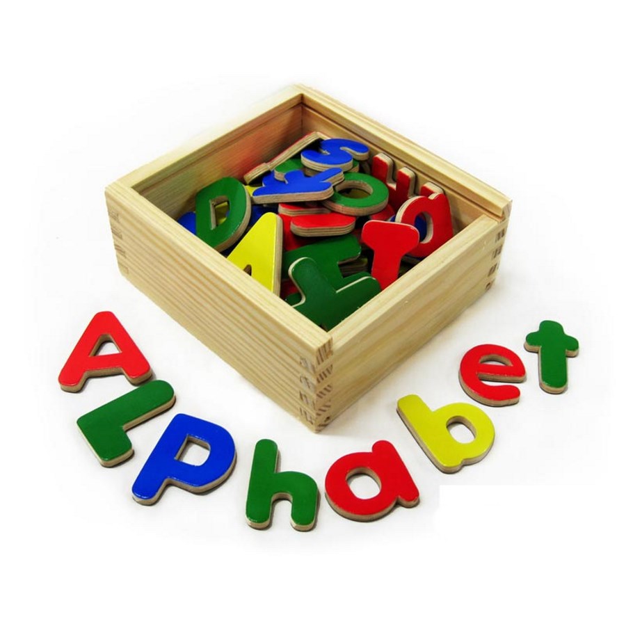 Magnetic Letters Wood 52 Piece