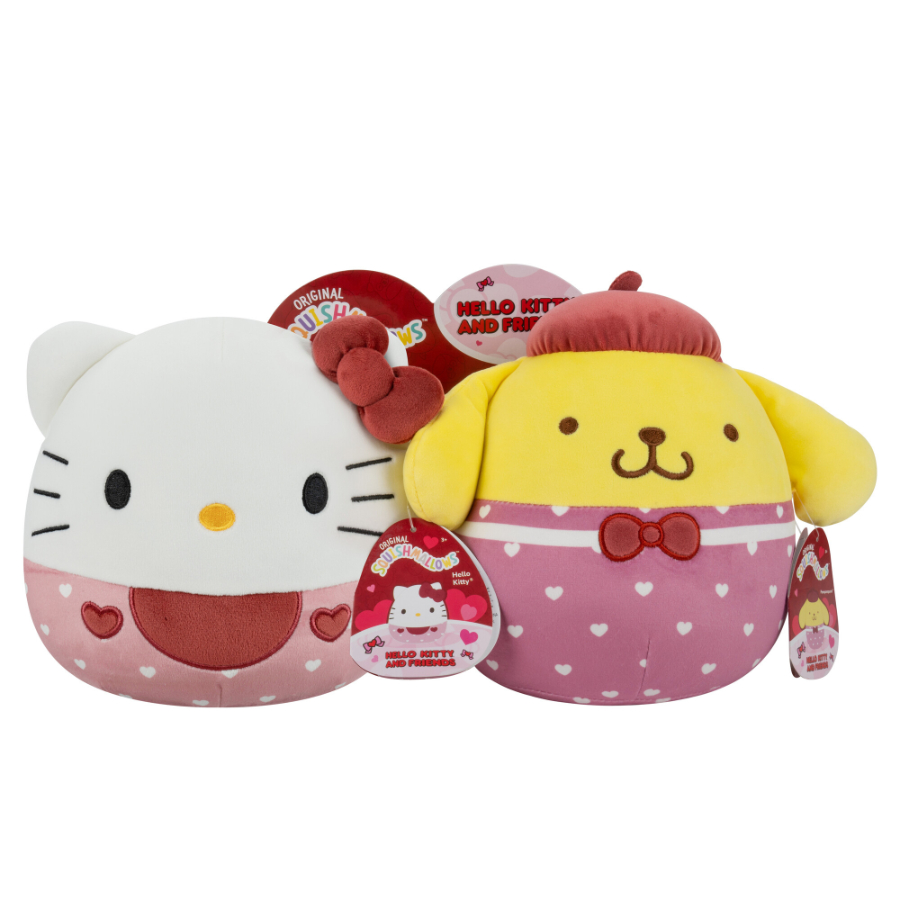 Squishmallows 8 Inch Plush Hello Kitty Valentines Day Pairs Assorted