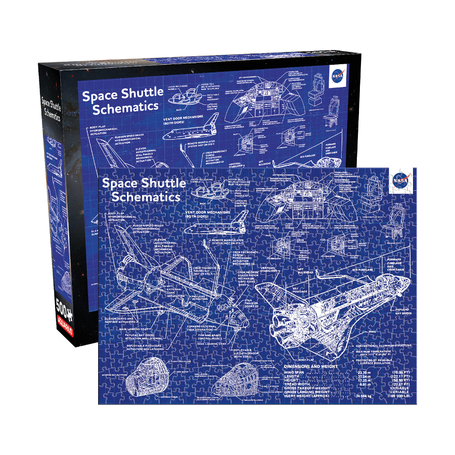 NASA Shuttle Schematic 500 Piece Puzzle