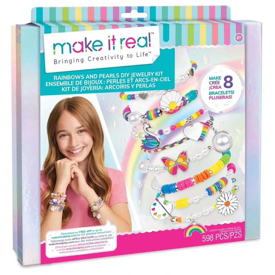 Make It Real Rainbows & Pearls DIY Jewelry Kit
