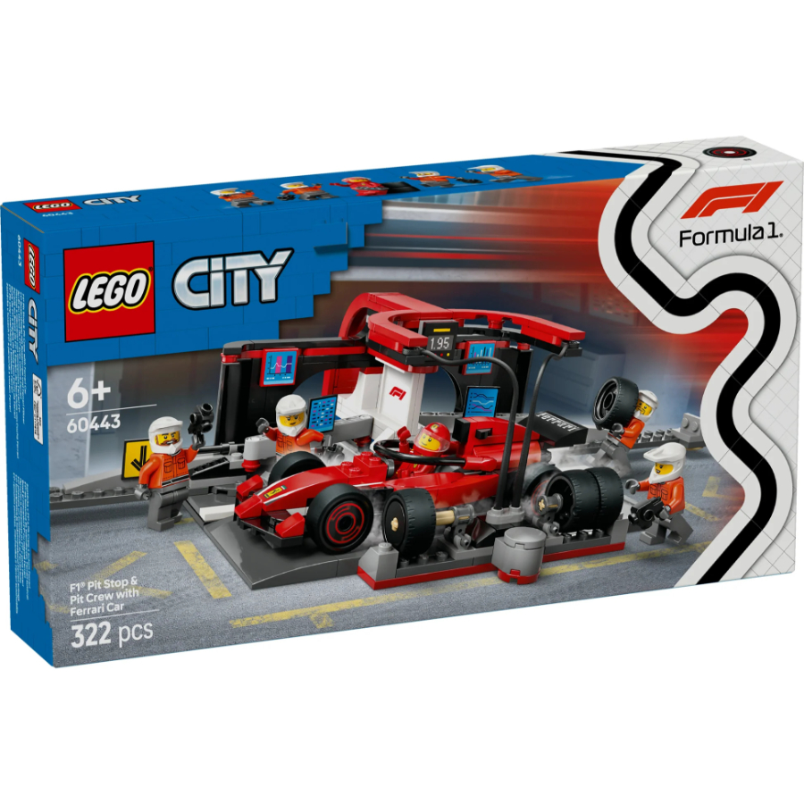 LEGO City F1 Pit Stop & Pit Crew With Ferrari Car