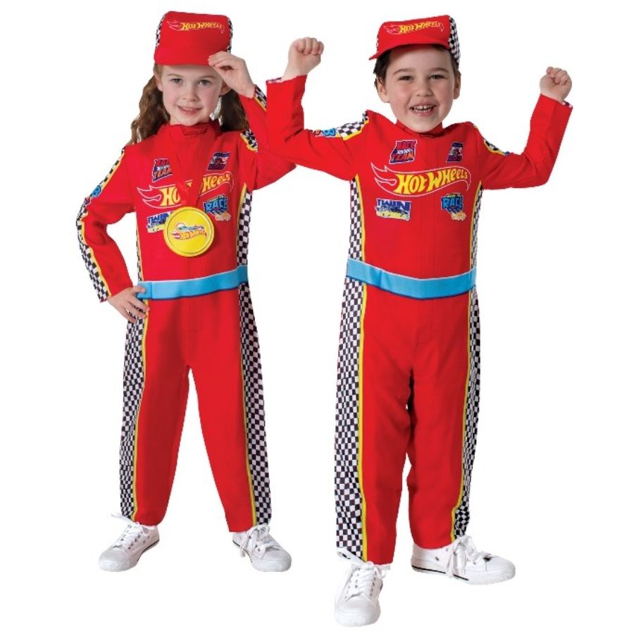 Hot Wheels Racing Suit Kids Dress Up Costume Size 3-5