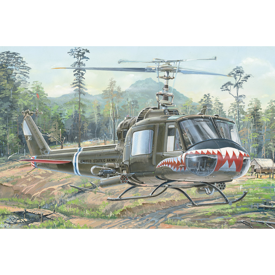 Hobby Boss Model Kit 1:18 UH-1 Huey BC Aust Decals