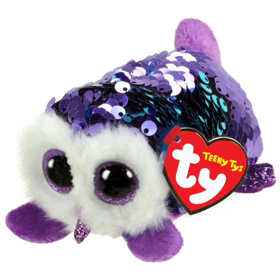 Beanie Boos Flippables Teeny Tys Moonlight Purple Owl
