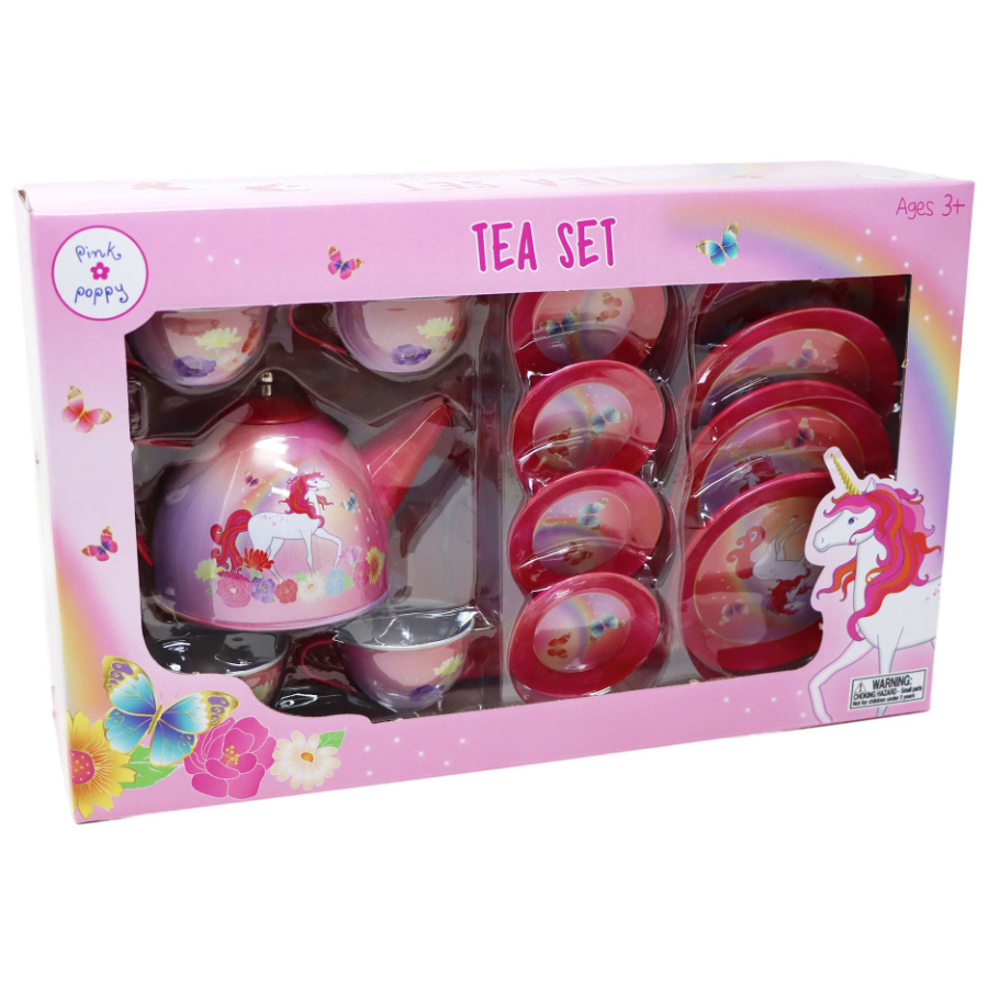 Tea Set Metal Unicorn Butterfly