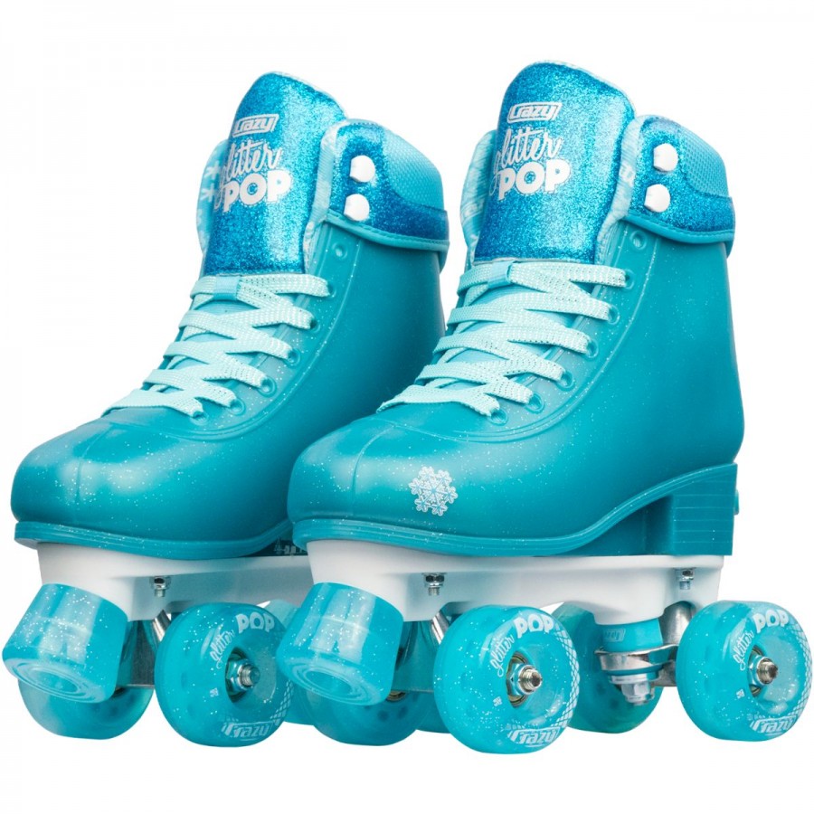 Roller Skates Glitter Pop Teal Size Adjustable Medium Size 3-6