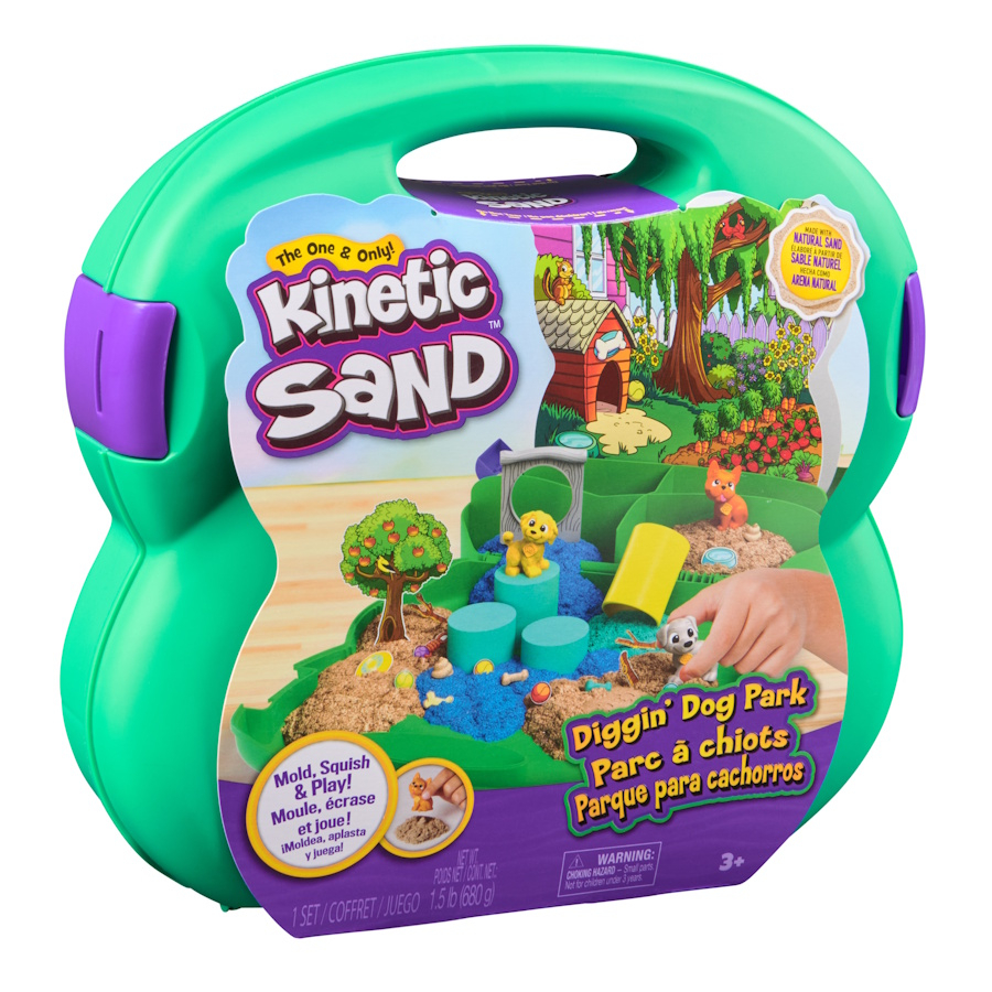 Kinetic Sand Doggie Park Craft Set In Carry Case
