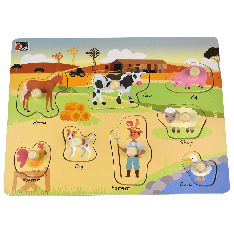 Peg Puzzle Farm Animals