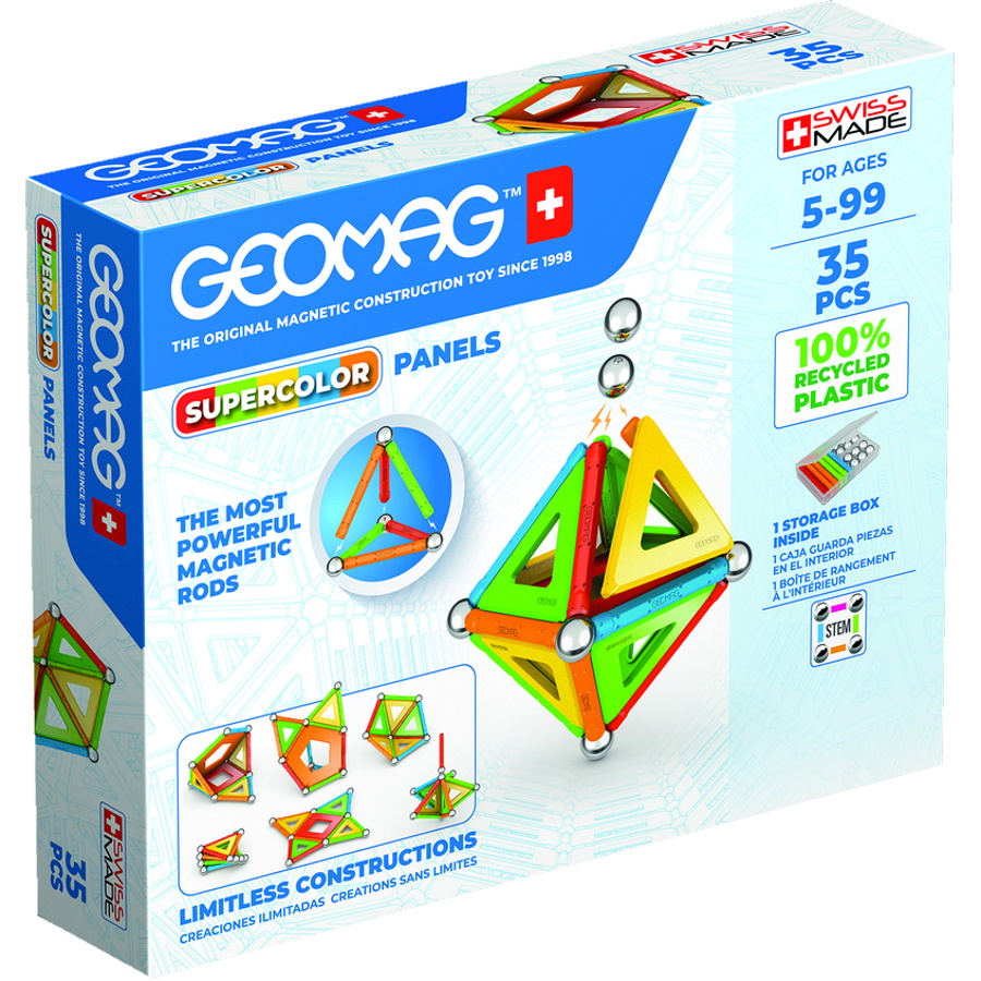 Geomag Supercolor Panels With Recycled Plastic 35 Piece Set