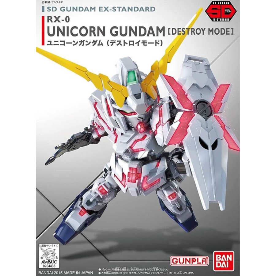 Gundam Model Kit SD Ex-Standard Unicorn Gundam Destroy Mode