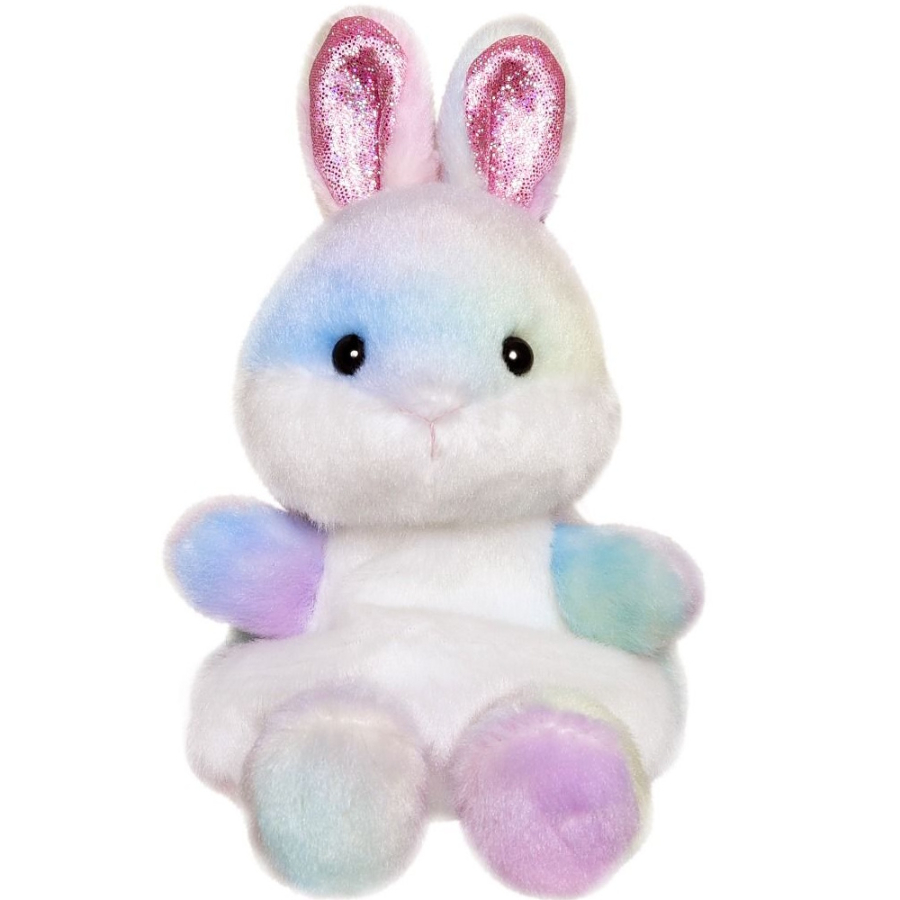 Palm Pals Plush 13cm Rainbow Bunny