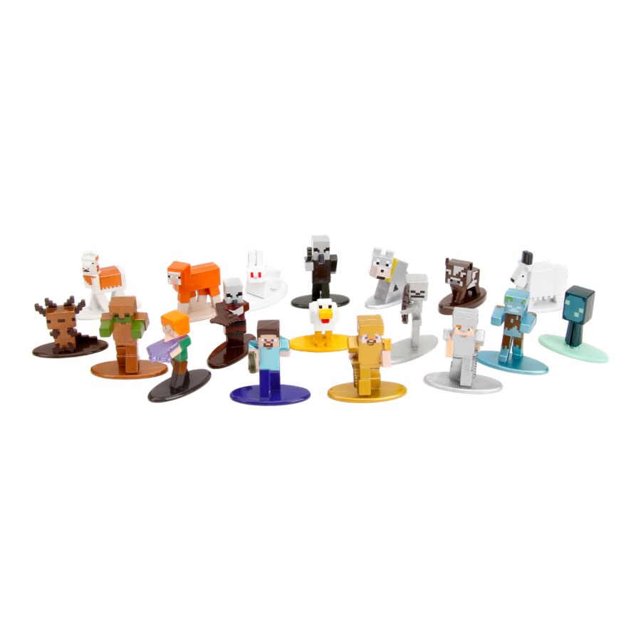 Jada Diecast Minecraft Caves & Cliffs Nano MetalFig 18 Pack