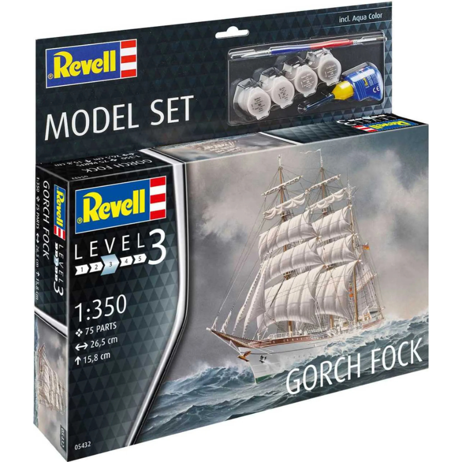 Revell Model Kit Gift Set 1:350 Gorch Fock