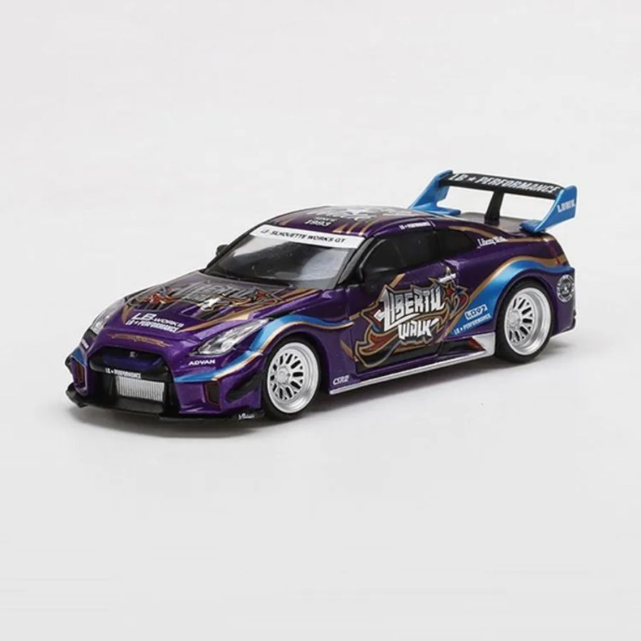 Mini GT Diecast 1:64 LB-Silhouette Works GT Nissan 35GT-RR Purple Metallic