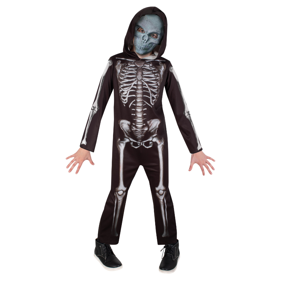 Skeleton Kids Dress Up Costume Size 9-10