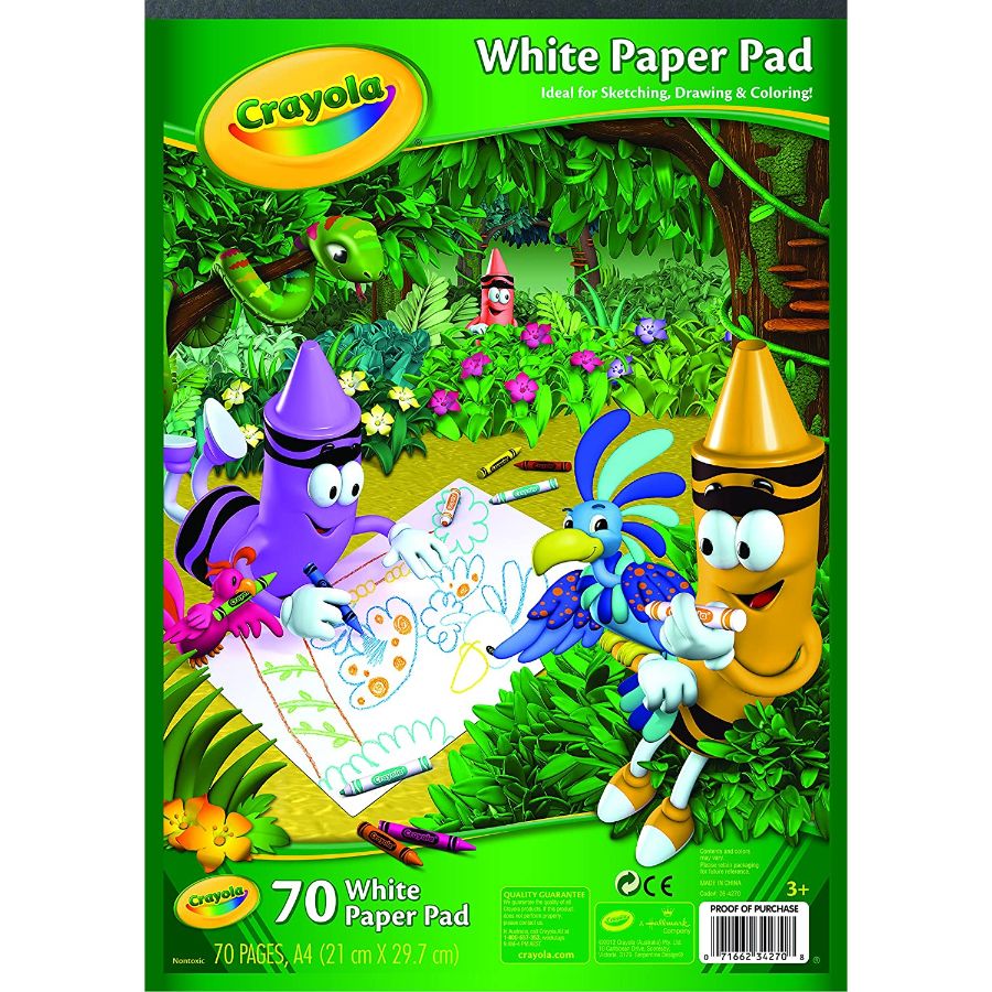 Crayola White Paper Pad A4 70 Pages