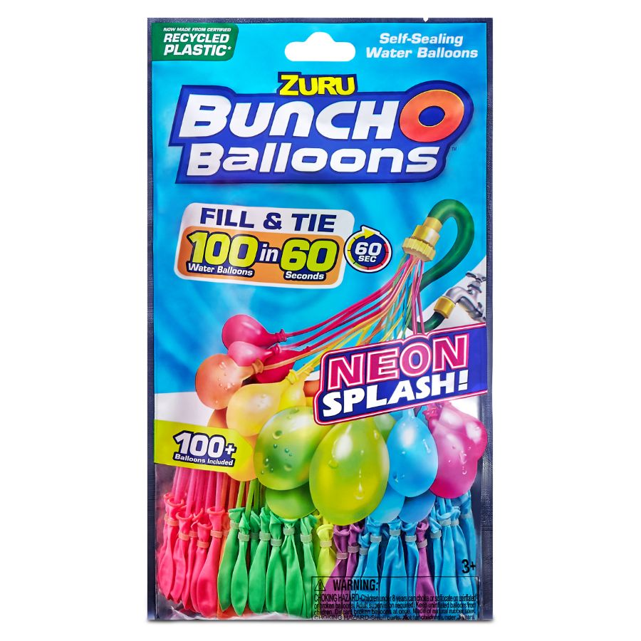 Bunch O Balloons Neon Splash 3 Pack In Foilbag