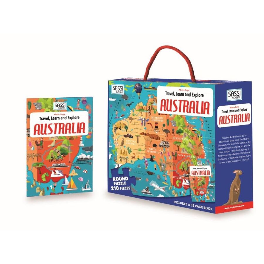 Sassi Travel Learn & Explore Puzzle & Book Set Australia