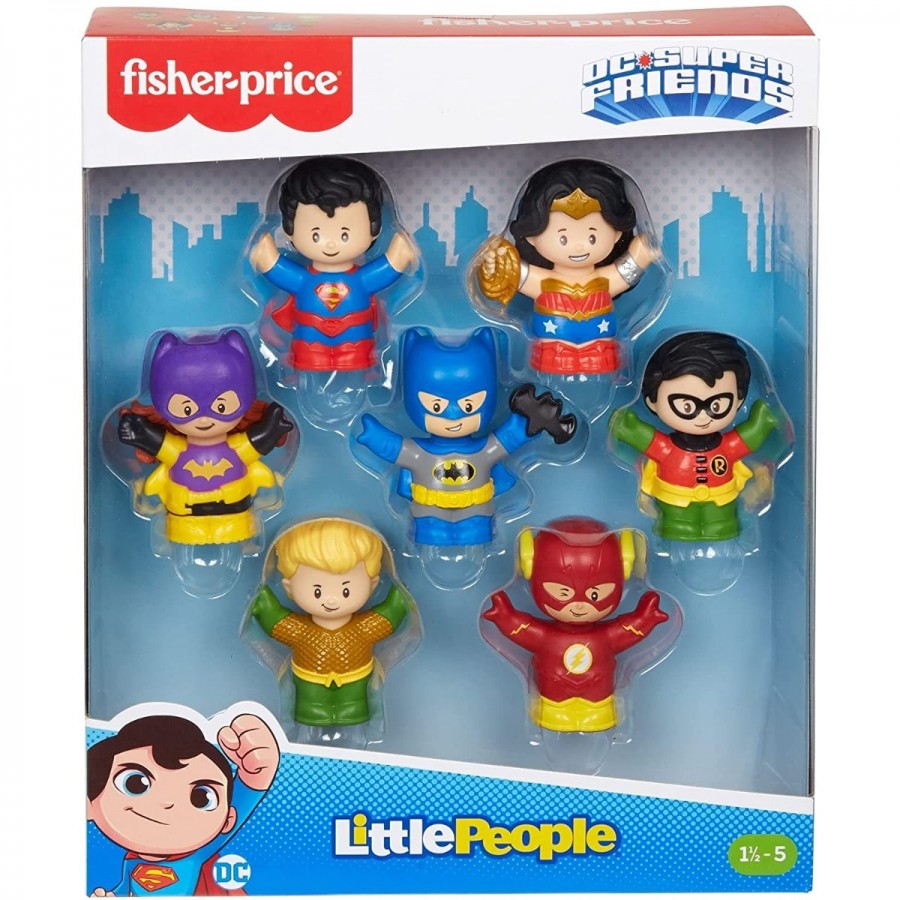 Fisher Price Little People DC Super Friends Figures 7 Pack