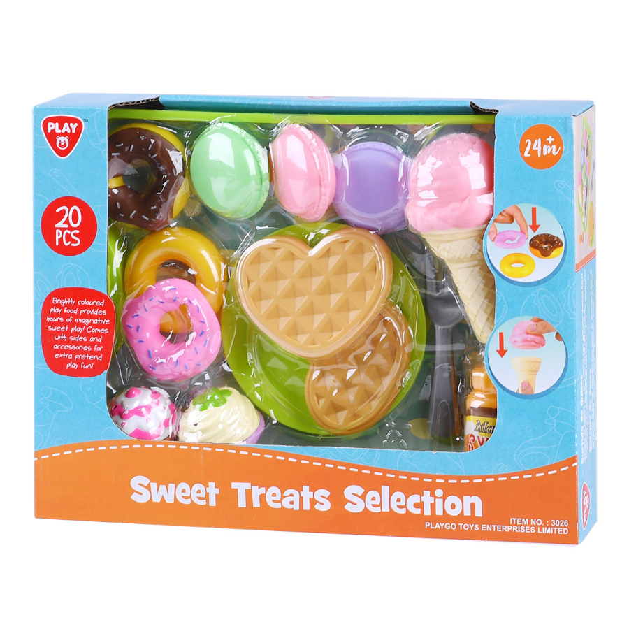 Toy Food Sweet Treats Selection With 20 Pieces