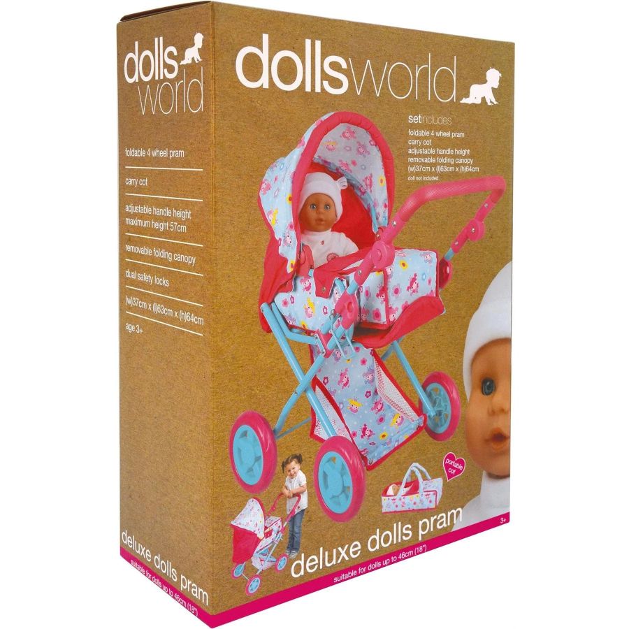 Dolls World Deluxe Dolls Pram