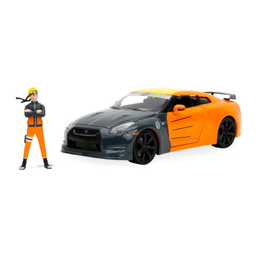 Jada Diecast 1:24 Naruto 2009 Nissan GT-R With Naruto Figure