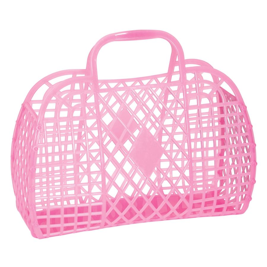 Sun Jellies Retro Jelly Bag Basket Regular Neon Pink