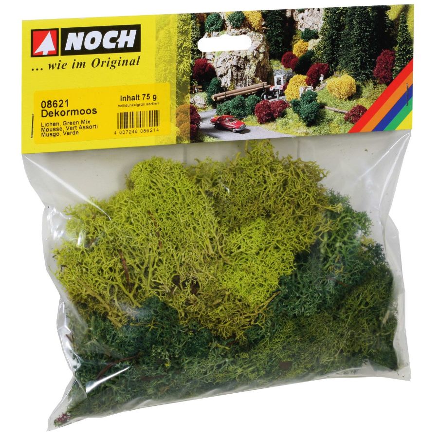 Noch Rail Scenery Lichen Green Mix Assorted Large