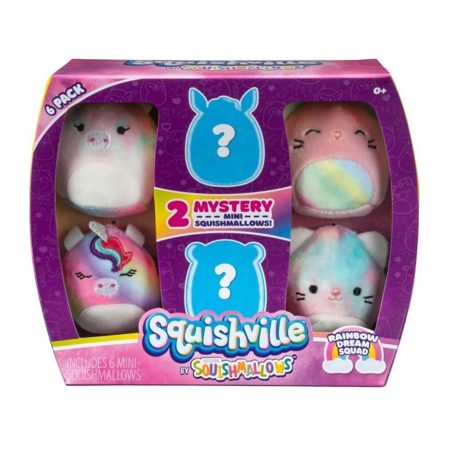 Squishmallows Squishville Mini Plush 6 Pack Assorted