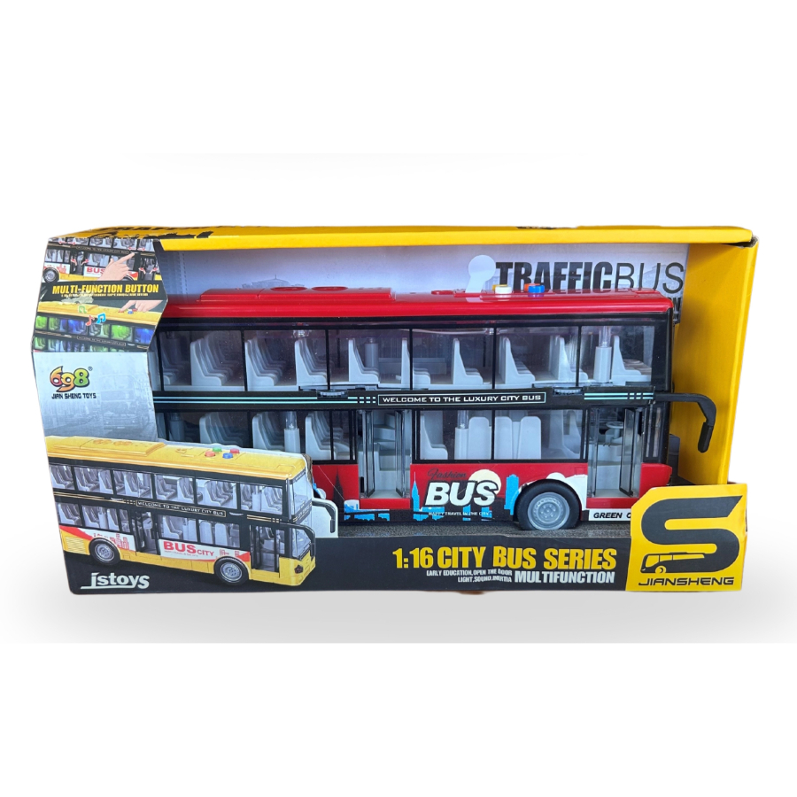 Double Decker City Bus Friction Powered