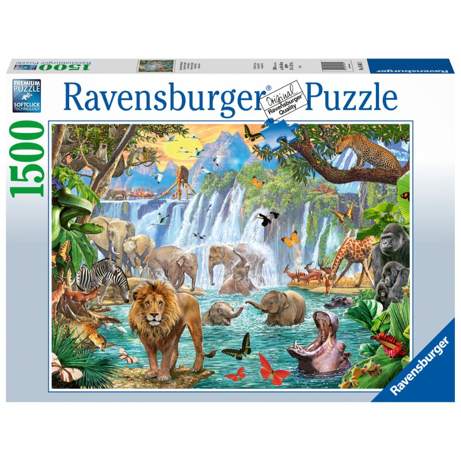 Ravensburger Puzzle 1500 Piece Waterfall Safari