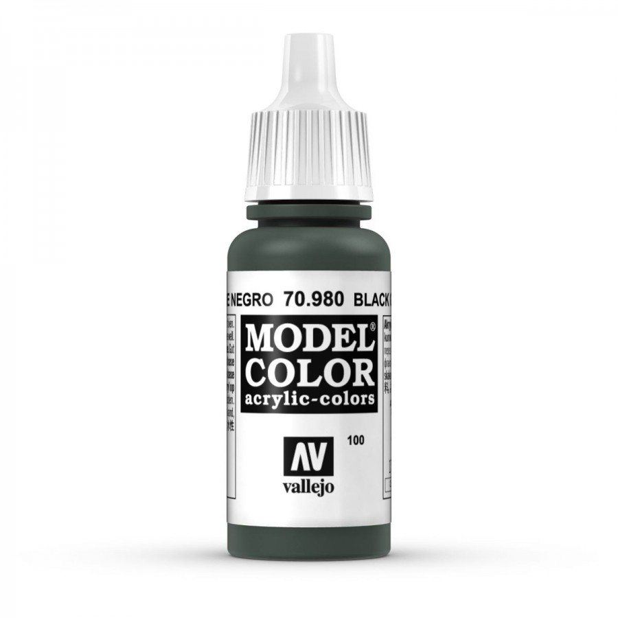 Vallejo Acrylic Paint Model Colour Black Green 17ml
